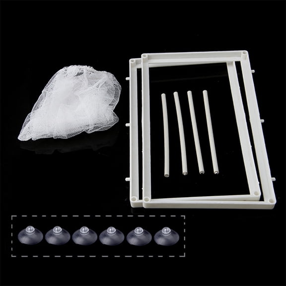 Aquarium Mesh Hatchery Fish Fry Breeder Incubator Box with Suction Cups Plastic Frame Fish for Separation Breeding