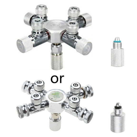 Aquarium Multi-ways CO2 Distributor Splitter Needle Valve Check Valve Bubble