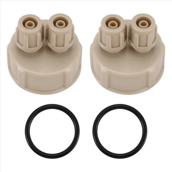 Aquarium Multifunction 2Pc DIY CO2 System Kits Generator Bottle Cap Fish Tank Carbon Dioxide DIY Reactor Quick Screw Cap,2 x Quick screw cap,Khaki