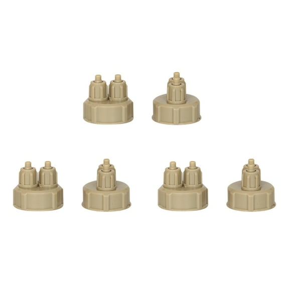 Aquarium Multifunction 6Pc DIY CO2 System Kits Generator Bottle Cap Fish Tank Carbon Dioxide DIY Reactor Quick Screw Cap