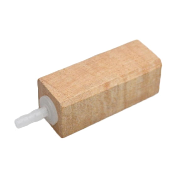 Aquarium Natural Wooden Air Bubble Stone Diffuser Oxygen Increasing Air Stone for Fish for Pond Smooth Texture
