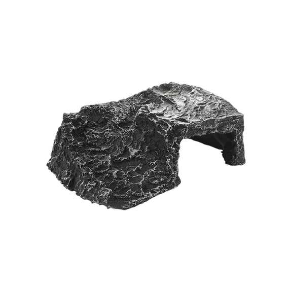 Aquarium Ornament Rock, Reptiles Basking Platform Climbing Ramp Habitat, Turtle Habitat Reptiles Dock Resting Stone, Natural Look Resin Rock for Terrarium or Tank Decoration