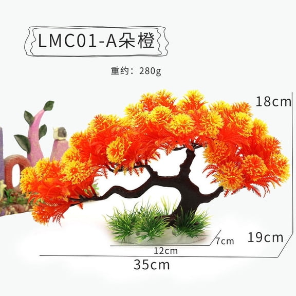 Aquarium Ornaments Simulation Plants Fish Tank Landscaping Decorations Plastic Water Plants Flowers Trees Rocks Accessories