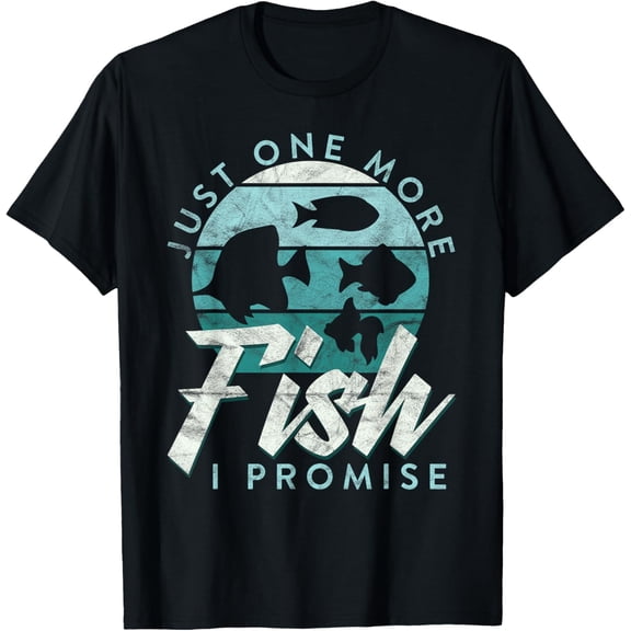 Aquarium Owner Just One More Fish I Promise Fish Keeping T-Shirt men and women can wear, black, white, gifts