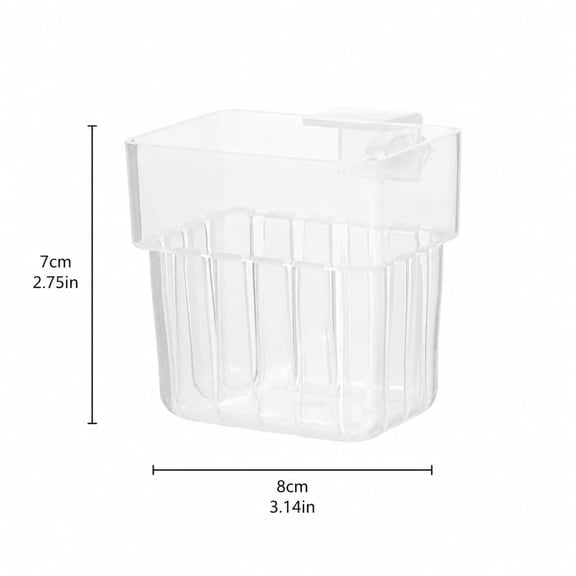 Aquarium Plant Holder for Fish Tank Transparent Plastic Hanging Plant Cup with Hooks Water-Resistant Aquatic Plant Basket for Aquascaping Hydroponic Freshwater Aquariums