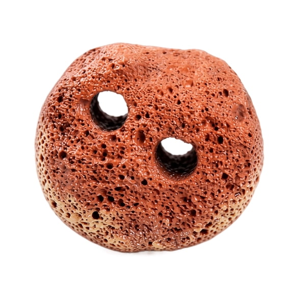 Aquarium Plant Weights – Red Porous Lava Rock Weights / Large Hole Cylinder Rings for Anchoring Bunched Plants & Rhizome Species, Natural Volcanic Stone Sinker for Aquascape