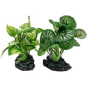 Aquarium Plants Betta Fish Tank Decorations 4inch/Small Size Soft Silk Artificial Plant Goldfish Waterscape Fish Hides Snake Tank/Reptiles Plants