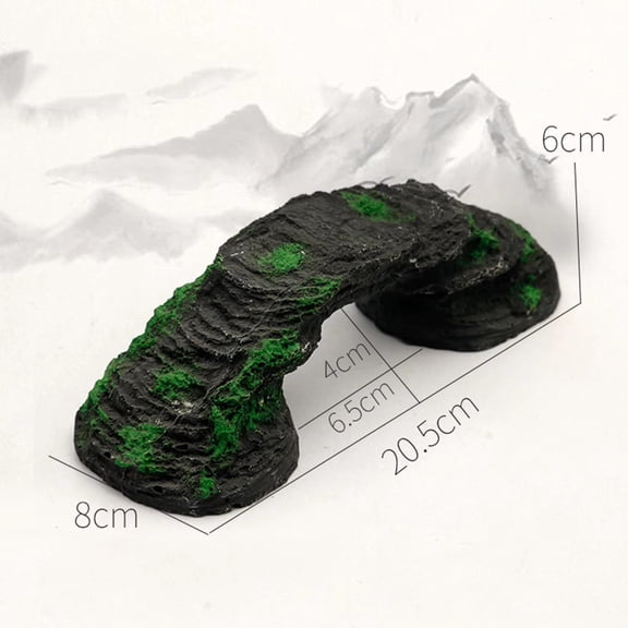 Aquarium Resin Bridge Ornament, Fish Tank Landscape Decoration Cave, Aquatic Pet Hideout Aquarium Accessories