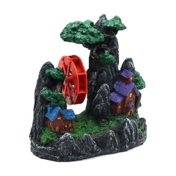 Aquarium Rockery Mountain Landscape Decors Naturalistic Resin Waterfall Design For Freshwater Saltwater Environment