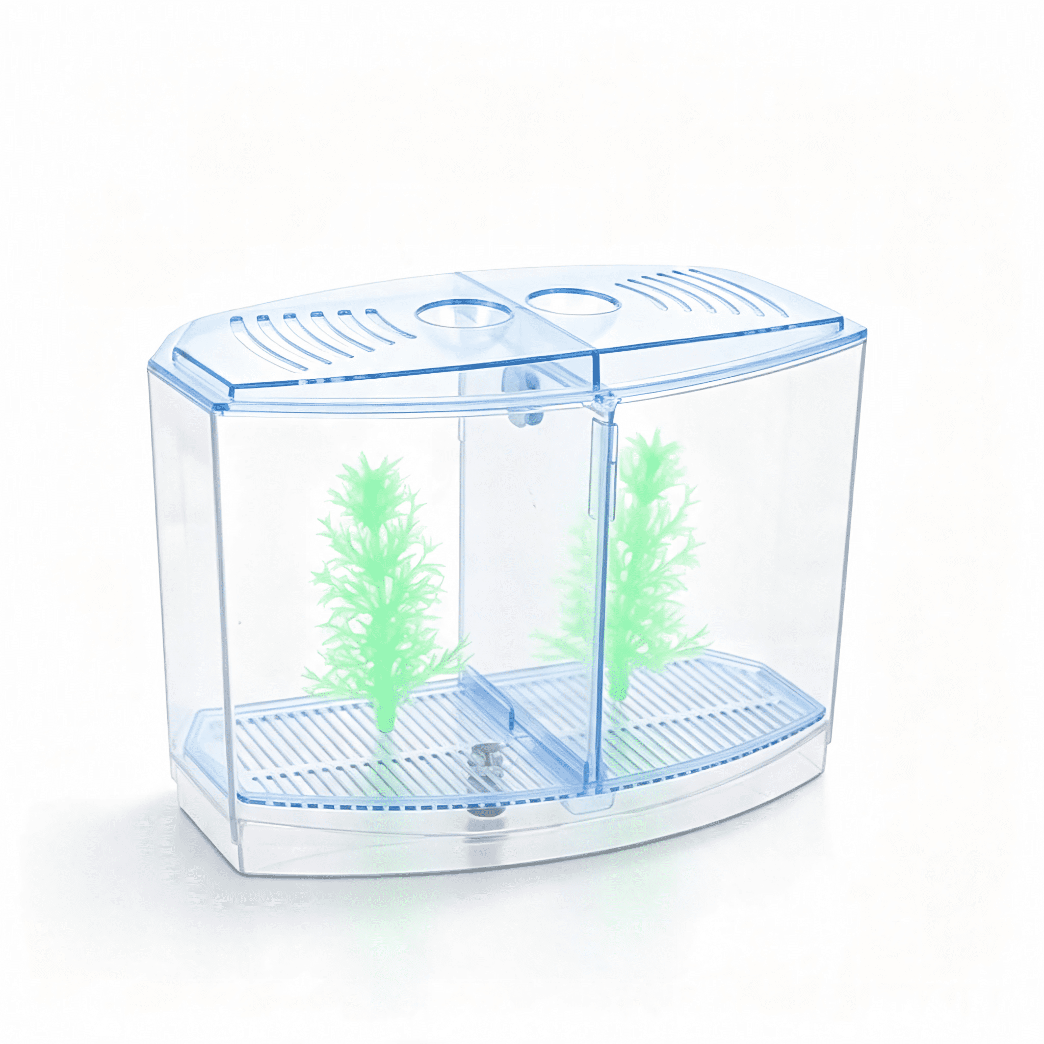 Aquarium Round Fish Guppy Goldfish Containers Crawl Betta Tank Acrylic ...