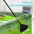 thumbnail image 1 of Aquarium Scraper | 3-in-1 Fish Tank Cleaning Tool with Carbon Steel Blade & Brush | 42cm & 62cm Adjustable Length | Glass Algae Remover for Freshwater & Saltwater Aquariums, 1 of 2