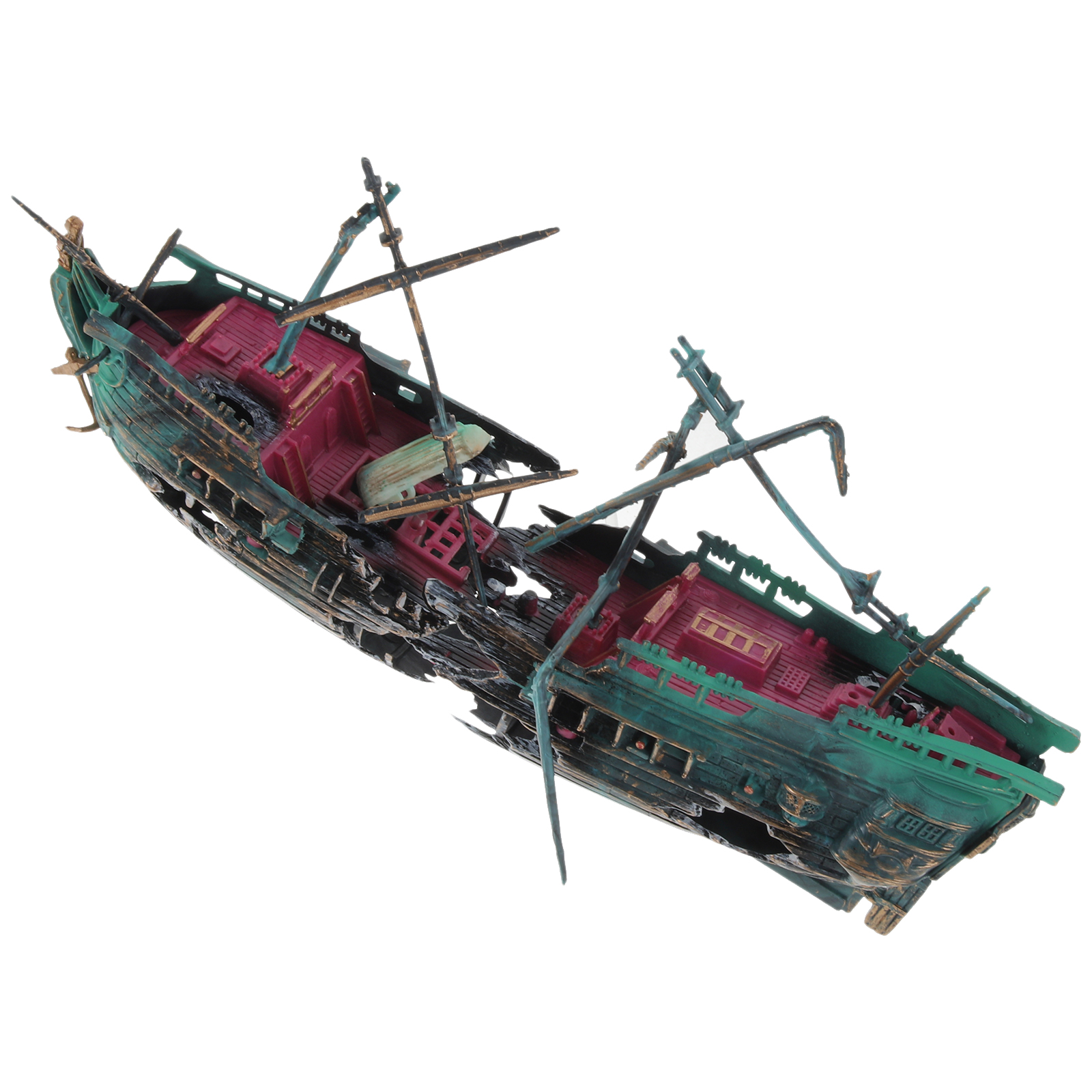 Aquarium Shipwreck Decoration Fish Tank Shipwreck Decor Aquarium Resin