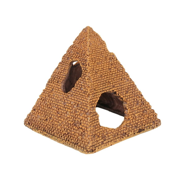 Aquarium Shrimp Fish House Decor Hides Tank Egyptian Dcor Decorations Large Pyramid Hideaway Resin Reptile Cave Betta