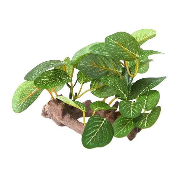 Aquarium Simulation Artificial Driftwood Branch Fish for Tank Decorations with Plastic Plant for Freshwater Saltwater