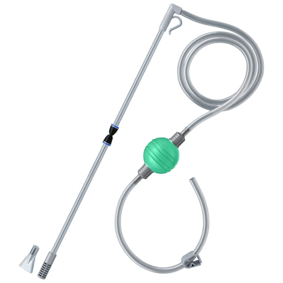 Aquarium Siphon 2.2 m/86.6 in, Fish Tank Siphon Water Changer, Manual Gravel Cleaner, Includes Duckbill Suction, Adjustable Flow, Ideal for Fish Tank Cleaning