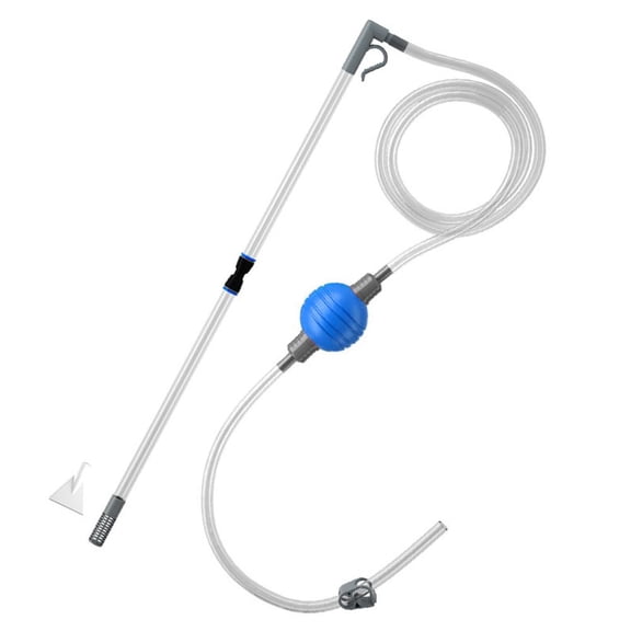 Aquarium Siphon Gravel Cleaner - Automatic Water Change Pump for Fish Tanks, 75-86.6 Inch Hose