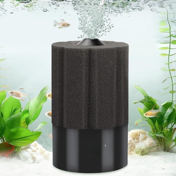 Aquarium Sponge Filter 55-125 Gallon Fish Tank Filter for Breeding Fry Shrimp Snails Betta Air- Filter with  Biochemical Ball Spare Sponge  Filter