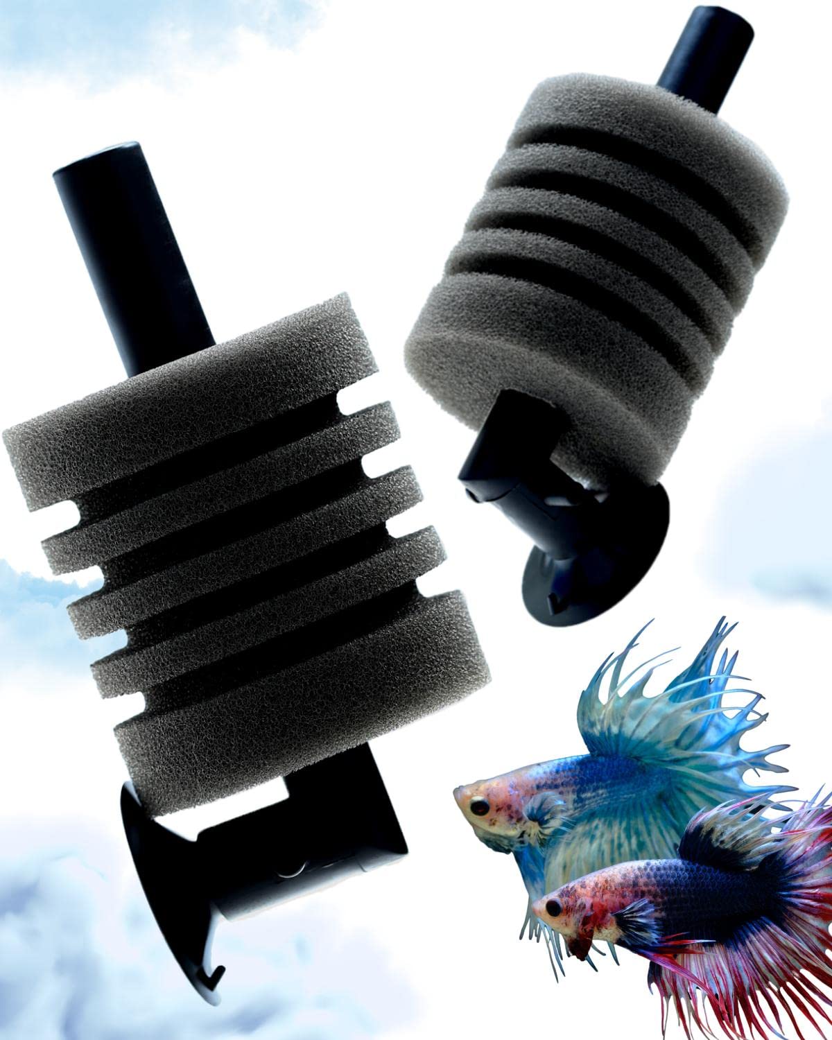 Aquarium Sponge Filter Luxury Set for Breeding Fry, Fish Tank Fine Small Sponge Filter up to 10