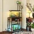 thumbnail image 1 of Aquarium Stand with Plant Shelves,20-Gallon Fish Tank Stand with 2-Tier Storage and Display Racks,Metal Frame Reptile Tank Table with Tall Plant Holders,Industrial Rack for Home,Office, 1 of 9