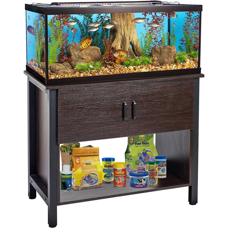 Refurbished Fish Tank Stands 75g All Glass With Oak Stand And More