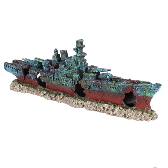 Aquarium Sunk Ship, Non- Fish Tank Wreck Boat Decoration, Pets Animals Aquarium For Fish Tank