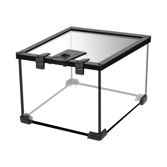 Aquarium Tank Reptile Terrarium with Anti Escape Lid Carrier Box Case Glass Tank Tortoise Habitat for Hermit Crabs Terrapin Geckos Goldfish