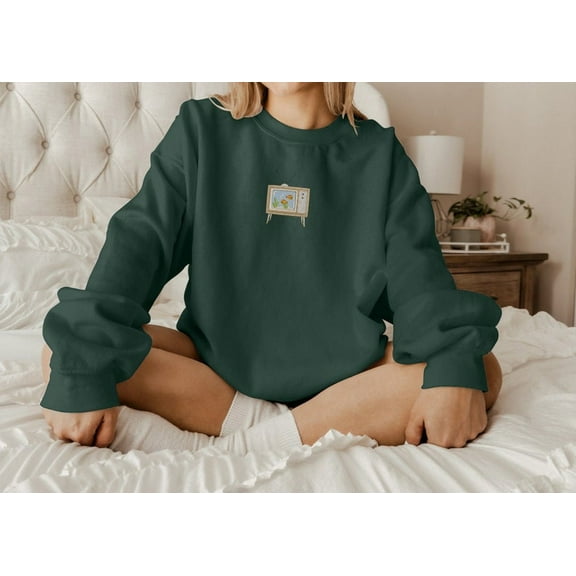 Aquarium Television Embroidered Sweatshirt
