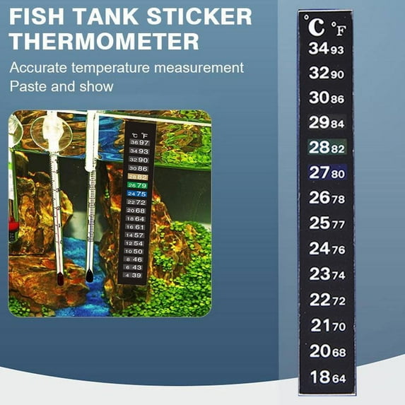 Aquarium Temperature Thermometer Glass Fish Tank Sticker Digital Peel Nice
