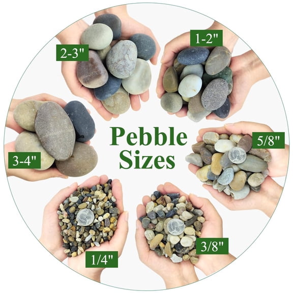 Aquarium & Terrarium Substrate 20 Pounds 1-2 Inch River Pebbles
