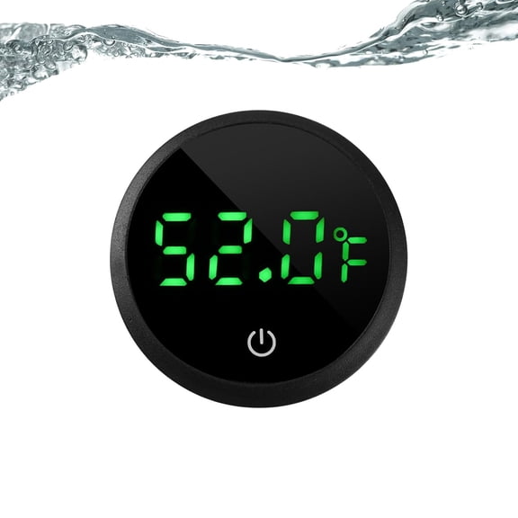 Aquarium Thermometer Digital Fish Tank Thermometer Led Display Fish Tank Temperature Gauge Accurate Thermometer to ±1℉ for Betta Axolotl Turtle Tank (with Spare Battery)