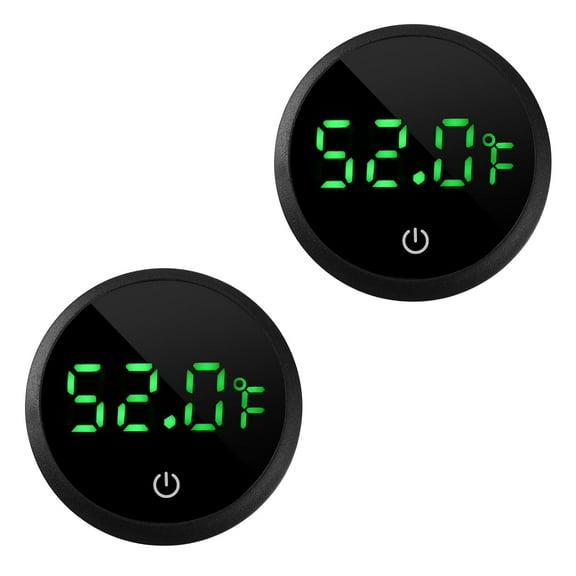Aquarium Thermometer Digital Fish Tank Thermometer Led Display Fish Tank Temperature Gauge Accurate Thermometer to ±1℉ for Betta Axolotl Turtle Tank (with Spare Battery) 2pack