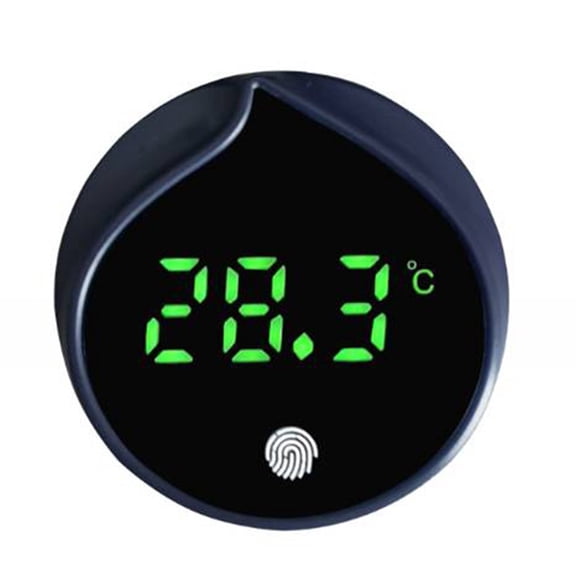 Aquarium Thermometer Digital LED Display 0-60C For Fish Tank Reptile Turtle External Sensor Wireless Monitor Navy Blue(Navy blue)
