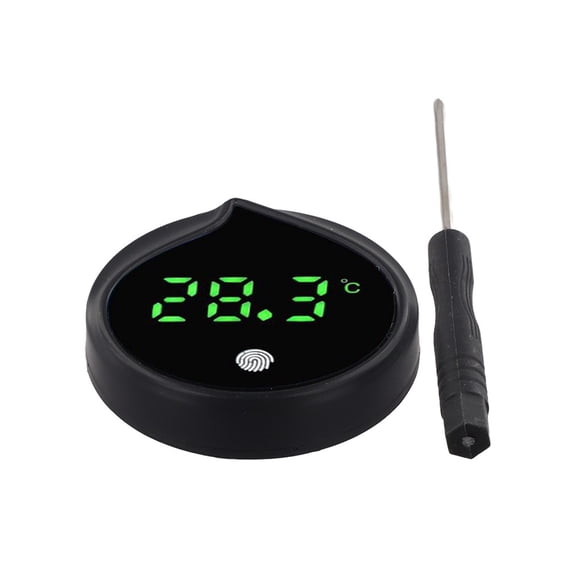 Aquarium Thermometer Digital LED Display 0-60C For Fish Tank Reptile Turtle External Sensor Wireless Monitor Navy Blue(black)
