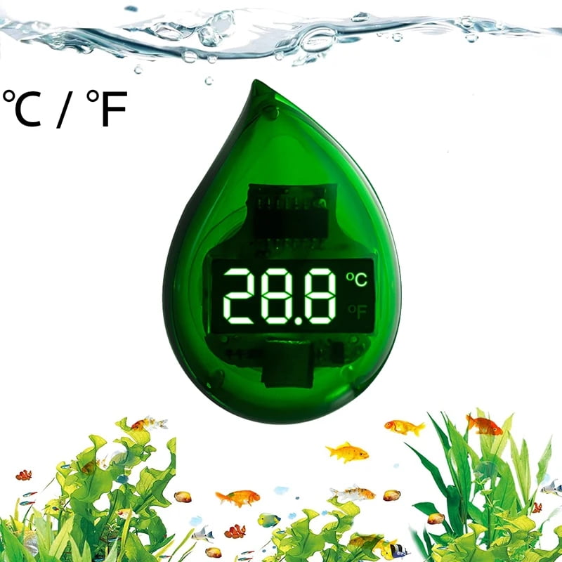 Aquarium Thermometer Mini Electronic Accurate LED Digital Display Turtle Tank Temperature Measure Fish Tank Accessories