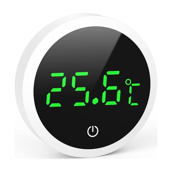 Aquarium Thermometer Round Digital LCD Electronic Fish Tank Temperature Meter Box Mini Thermometer ,Fast Response - CELSIUS ONLY