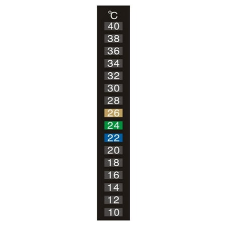 Aquarium Thermometer Strip, Adhesive Temperature Reading Sticker, Color Coded Display, 5.12 x 0.71 Inch, 4 to 36 Celsius Range, for Fish Tanks, Home Brewing Fermentation