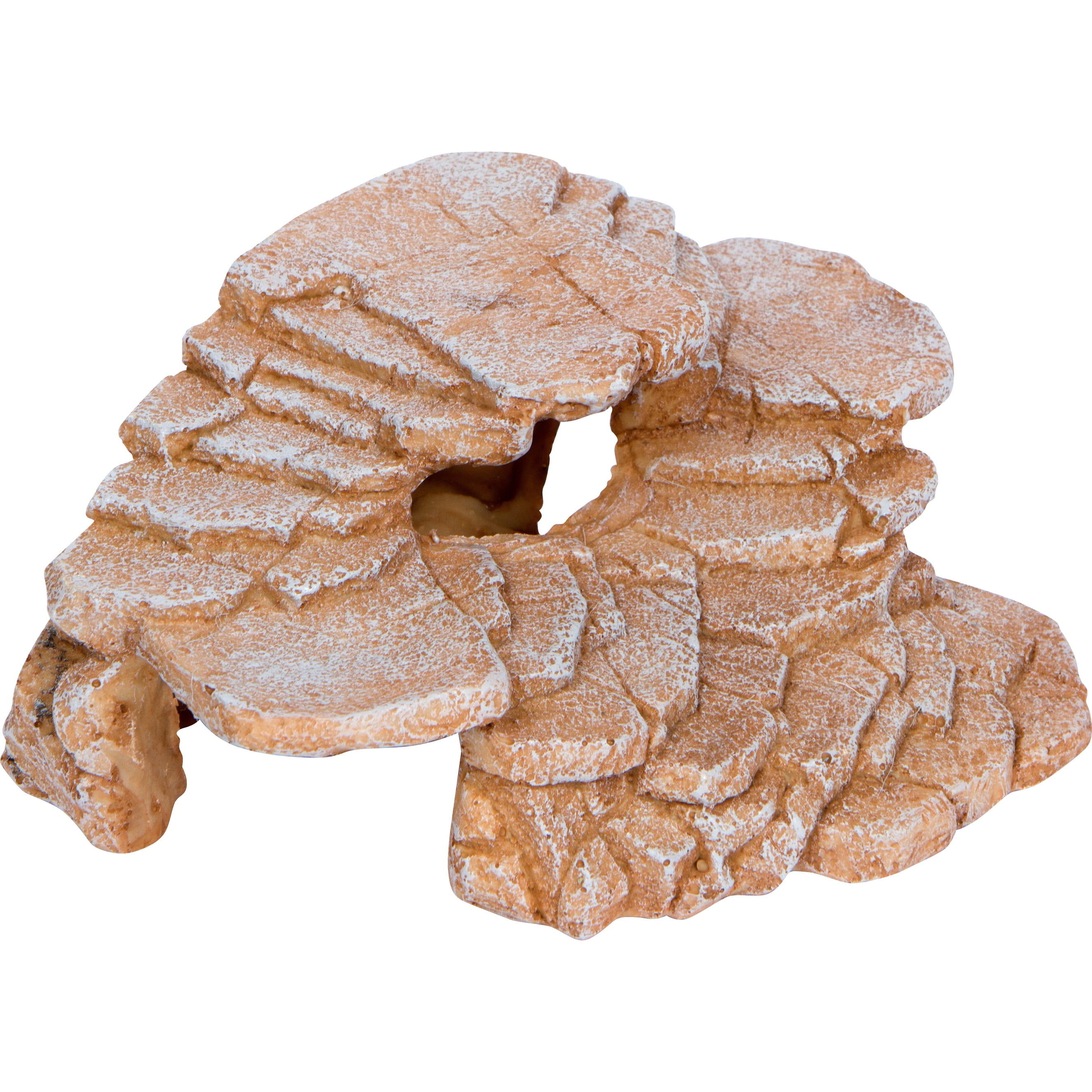 Aquarium Tiered Ledge Rock Formation Hideout Habitat for Fish, and Reptiles By Red Rooster Pet Co.