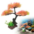 thumbnail image 1 of Aquarium Tree Trunk Large Plants Decorations, Simulation Resin Cherry Blossom Tree & Aquatic Plants Aquarium Decor, Goldfish Tank Decorations Set, Fish Tank Hides Tree Decoration Kit, 1 of 9