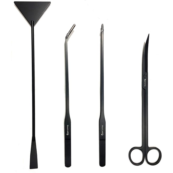 Aquarium Tweezers, Stainless Steel Plant Tools Long Aquascaping Scissors Spatula Aquatic Plants Tool Set For Freshwater and Saltwater