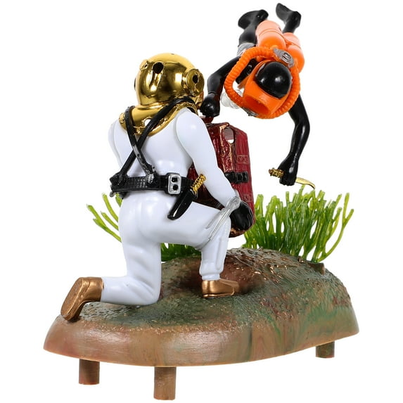 Aquarium Underwater: Scuba Diver Figurines Swimmers Miniature for Landscape Tank Ornament