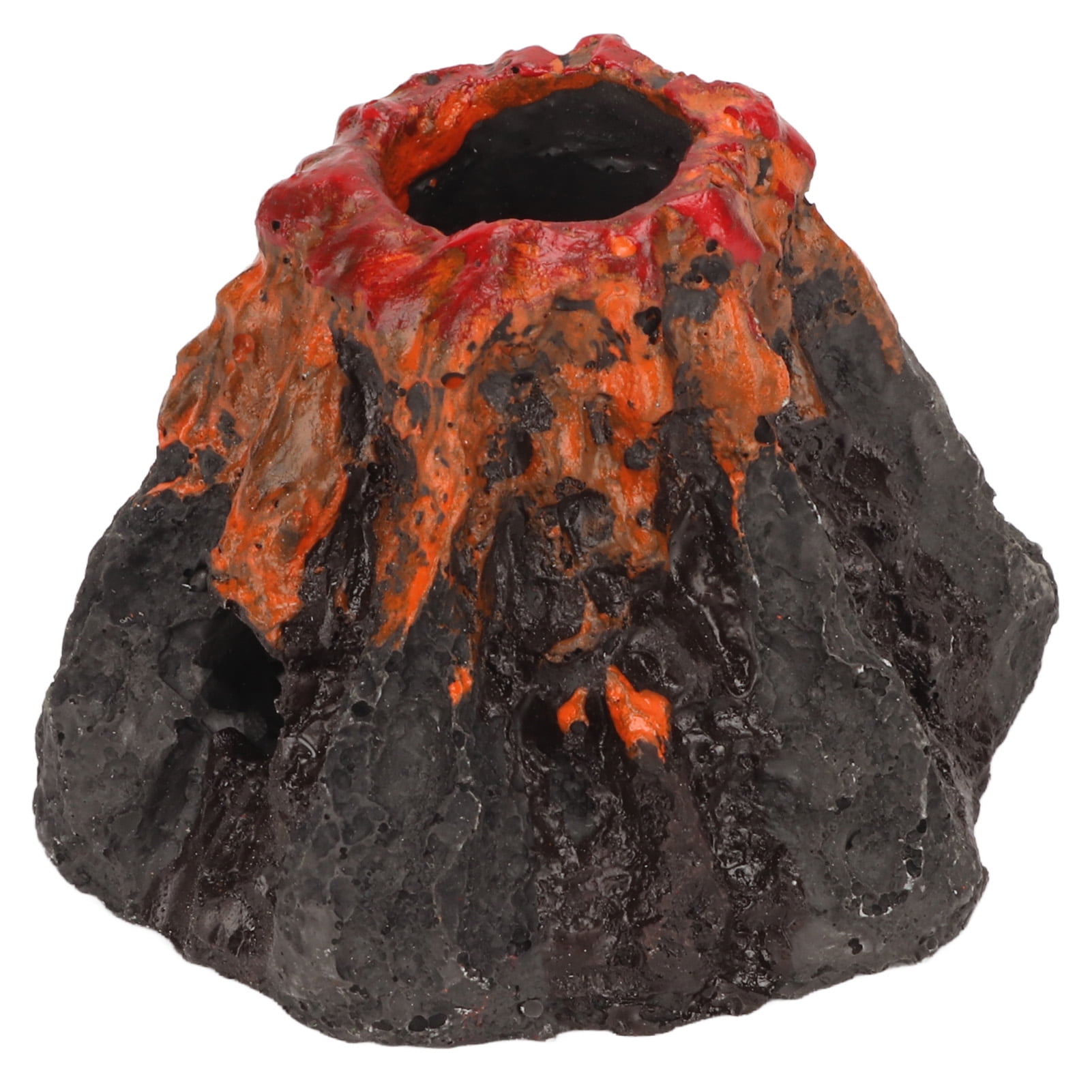 Aquarium Volcano Ornament, Volcano Aquarium Decoration Simulation Fade ... - Central Volcano Goldfish Tank Decoration
