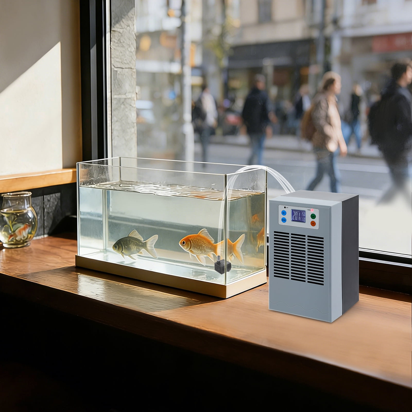Aquarium Water Chiller 100W with Digital Control & Pump, Compact 30L Cooling Capacity for Freshwater & Saltwater Tanks – Low Noise 35dB