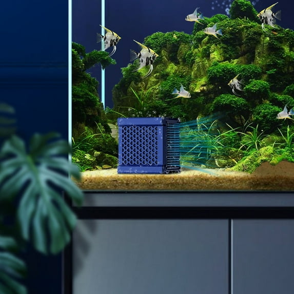 Aquarium Water Filter with Ultra filtration & Activated Carbon - Dual Purification for Fish Tank, Removes Odors, Harmful Substances | Filter for Healthy Aquatic Environment(Blue)