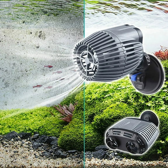 Aquarium Wave Maker Pump 4W Silent Mini | 360° Water Circulation | Suction Cup Secure | Compact Surfing Pump for Fish Tank 20-31 in | Quiet Oxygenation | 3000L/H Flow | Plastic Electronic