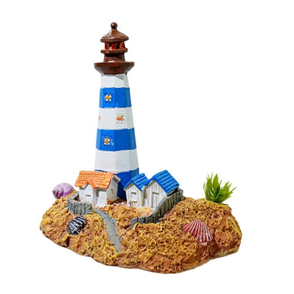 Aquariums Landscape Artificial Castles Lighthouse Fish Tanks Landscaping for Shrimp Breeding Landscape Ornaments Craft