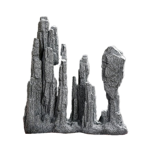 Rockery Shaped Garden Decor Landscape Adornments Kit Figurines Grey