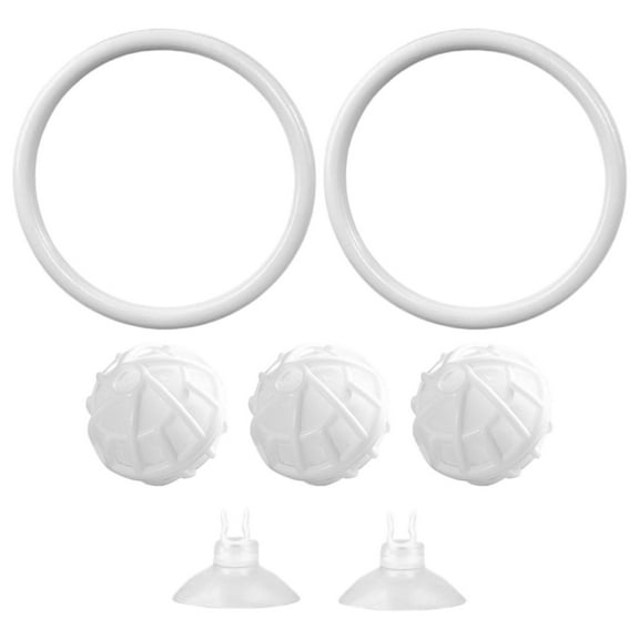 Betta Fish Training Rings Set with Nitrifying Ball and Suction Cup for Aquariums Water Quality Maintenance Enrichment