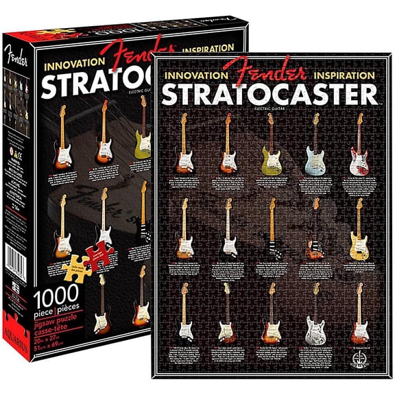 Aquarius 131245 20 x 27 in. Fender Stratocaster Strat Evolution Jigsaw Puzzle, 1000 Piece