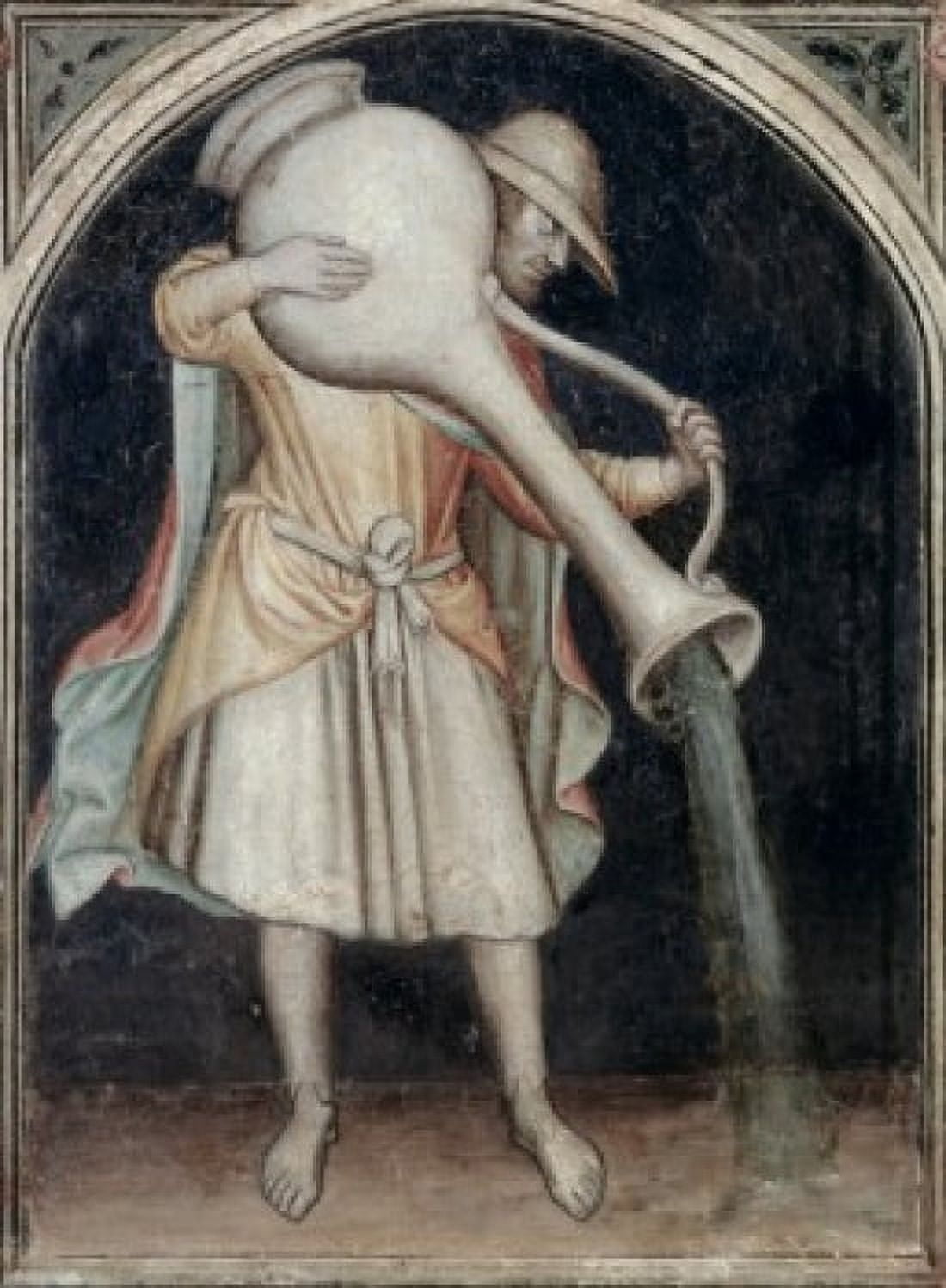 Aquarius-Astrology Artist Unknown Fresco Palazzo della Ragione PaduaItaly Canvas Art - (18 x 24)