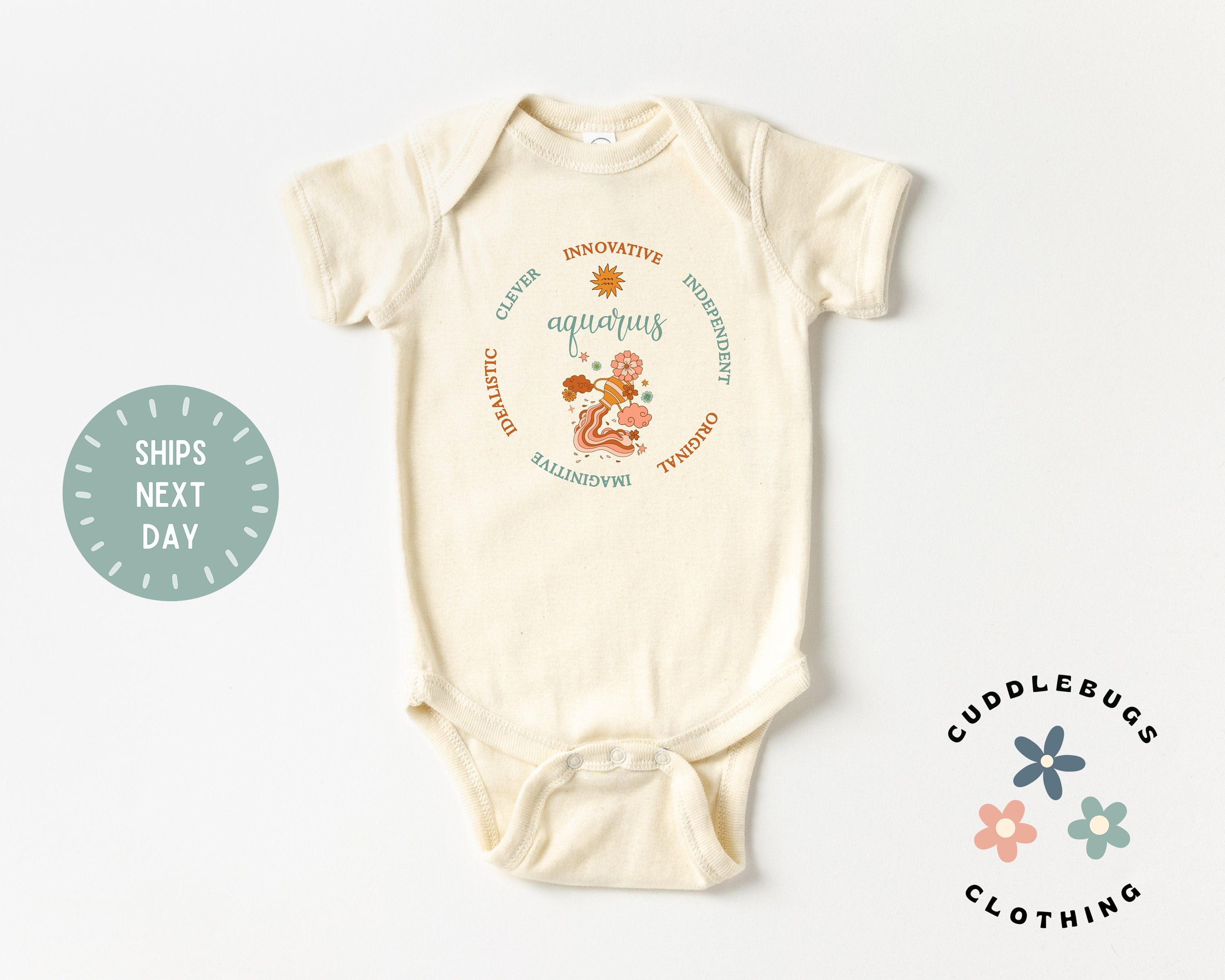 Aquarius Baby Onesies Bodysuit, Astrology Zodiac, Aquarius Horoscope ...